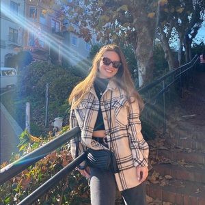 Cream Plaid Shacket🤍